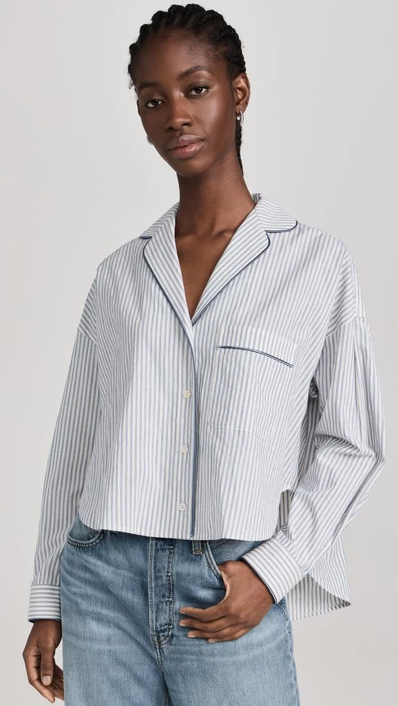 MARISSA WEBB Audrey Cropped Drop Shoulder Shirt 1