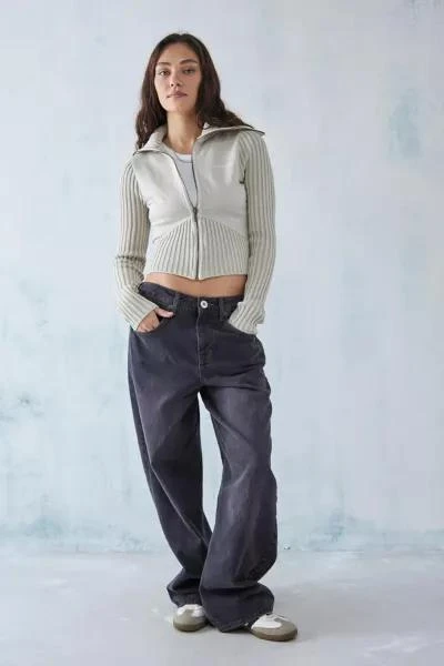 BDG BDG Thea Ribbed Ecru Track Top 3