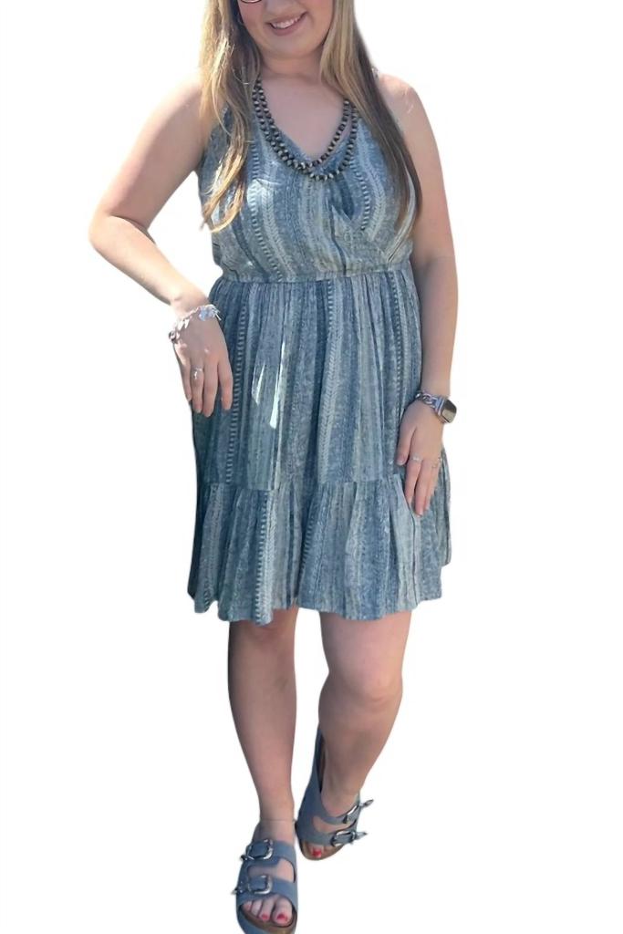 Justin Justin - Denim Stripe Mini Dress