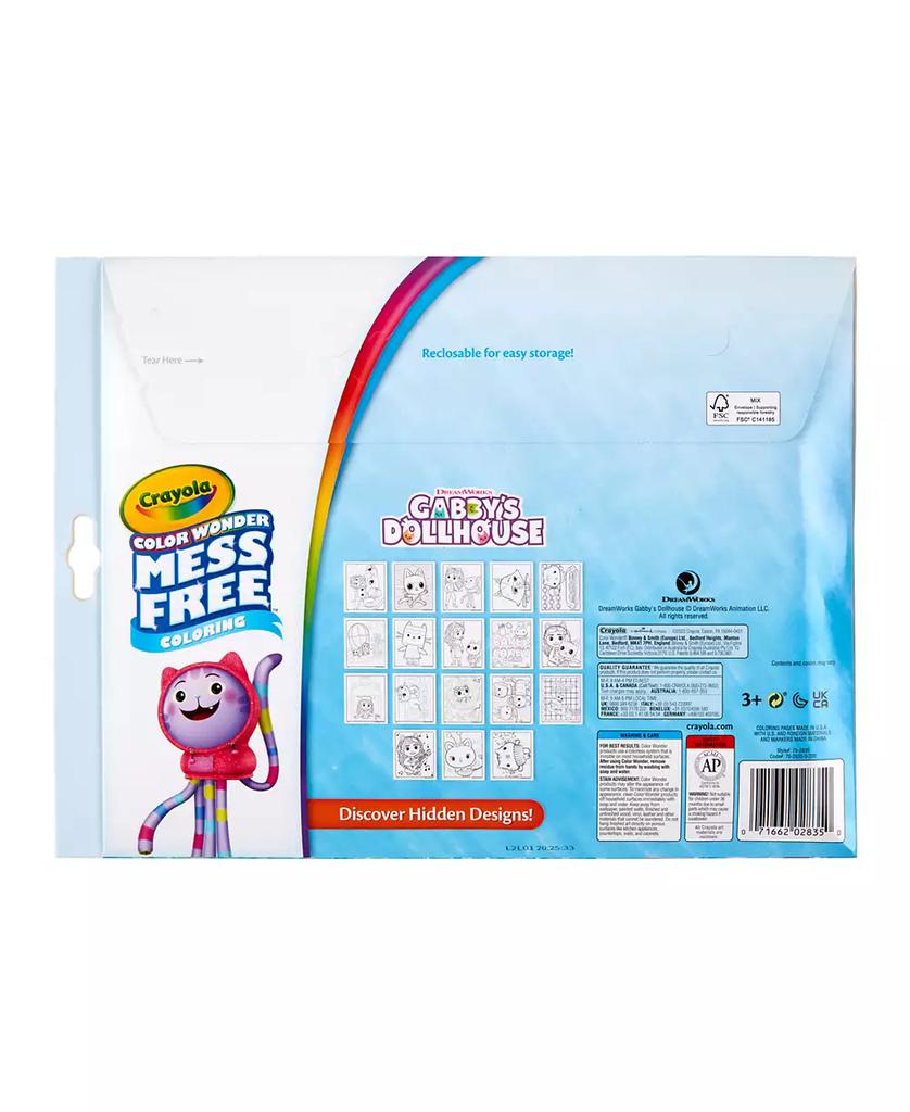 Crayola Color Wonder Gabby's Dollhouse Coloring Pad and Markers, Pack of 2