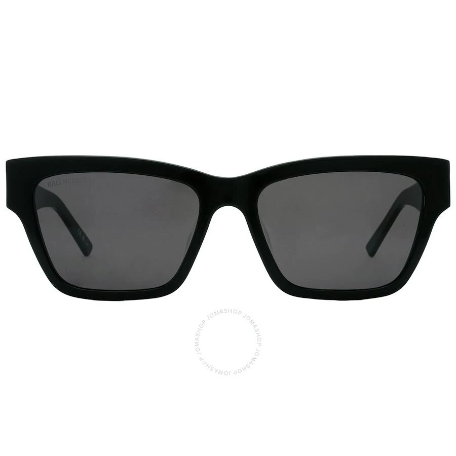 NEW BB0307SA 001 BALENCIAGA BLACK GREY SQUARE WOMEN SUNGLASSES Balenciaga Grey Square Ladies Sunglasses BB0307SA 001 56  main image 3