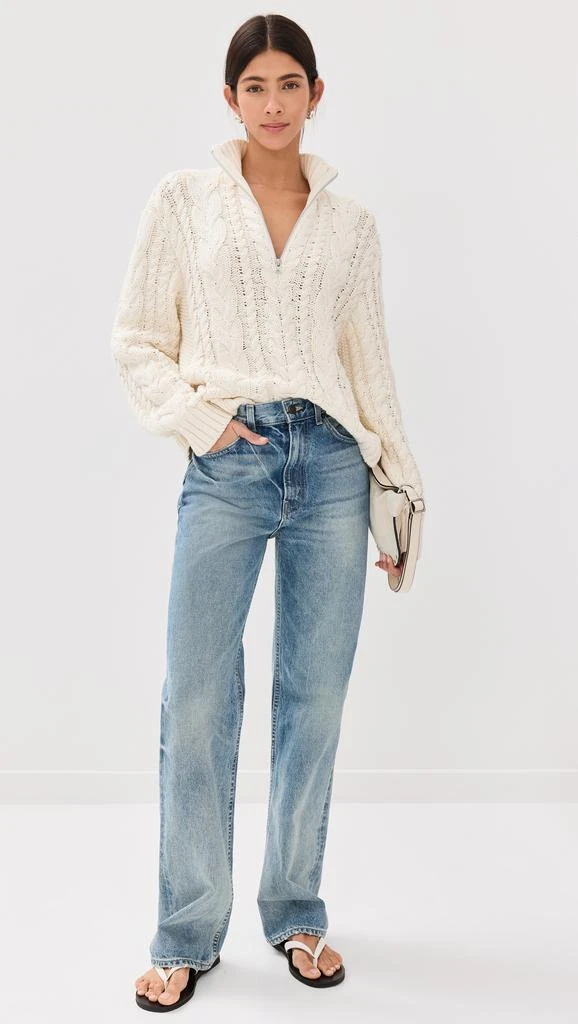 Jenni Kayne Cotton Cable Half Zip 4