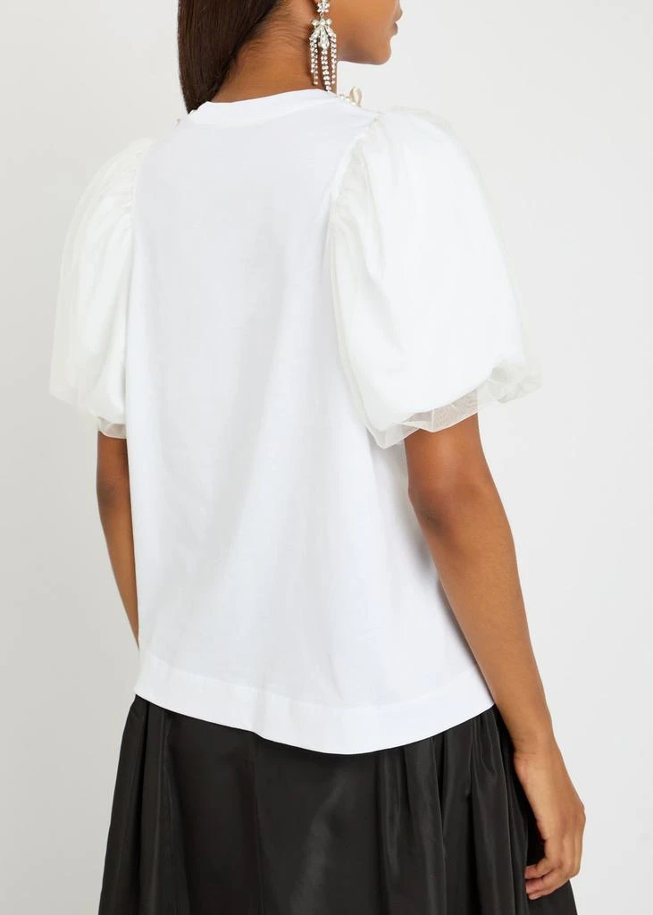 Simone Rocha Tulle Overlay Puff Sleeve cotton T-shirt 3