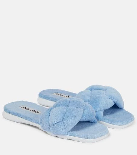 Miu Miu Woven terry slides 1