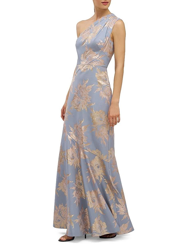 Kay Unger Gianella One-Shoulder Jacquard Gown 3