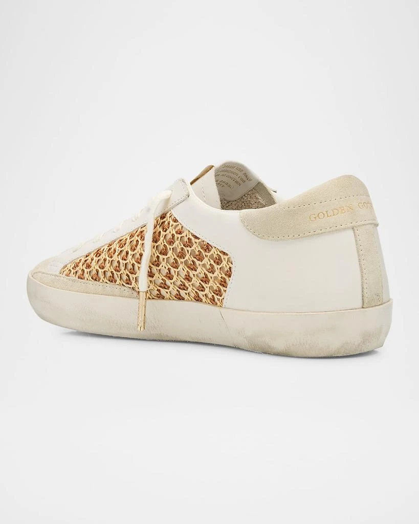 Golden Goose Superstar Raffia Net Leather Low-Top Sneakers 4
