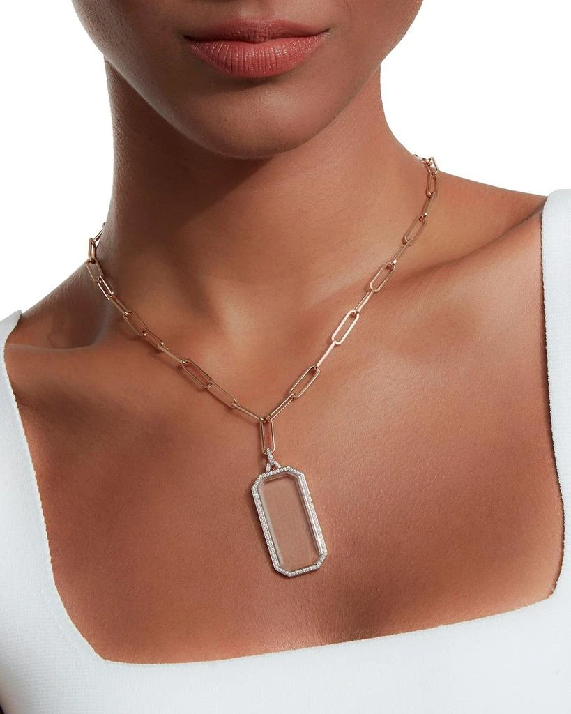 Walters Faith 18K Rose Gold Saxon Paperclip Link Chain Necklace, 18" 2