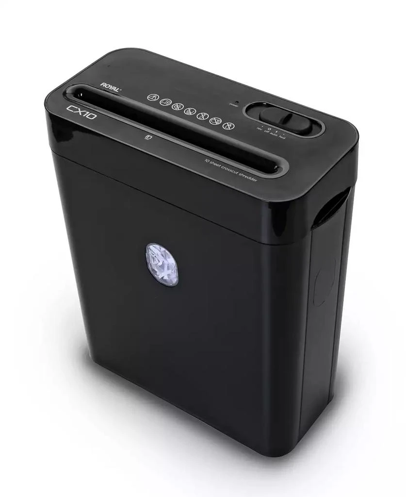 royal 10 Sheet Cross Cut Lift Off Paper Shredder, Black 6