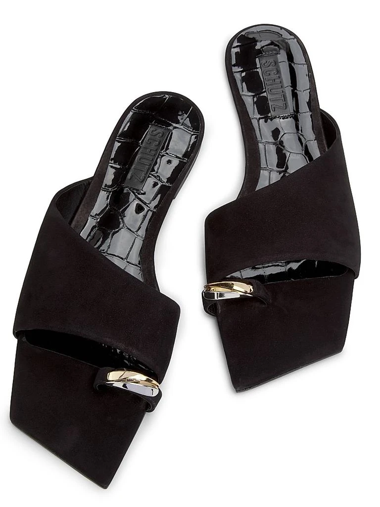 Schutz Jodie Nubuck Leather Flats 4