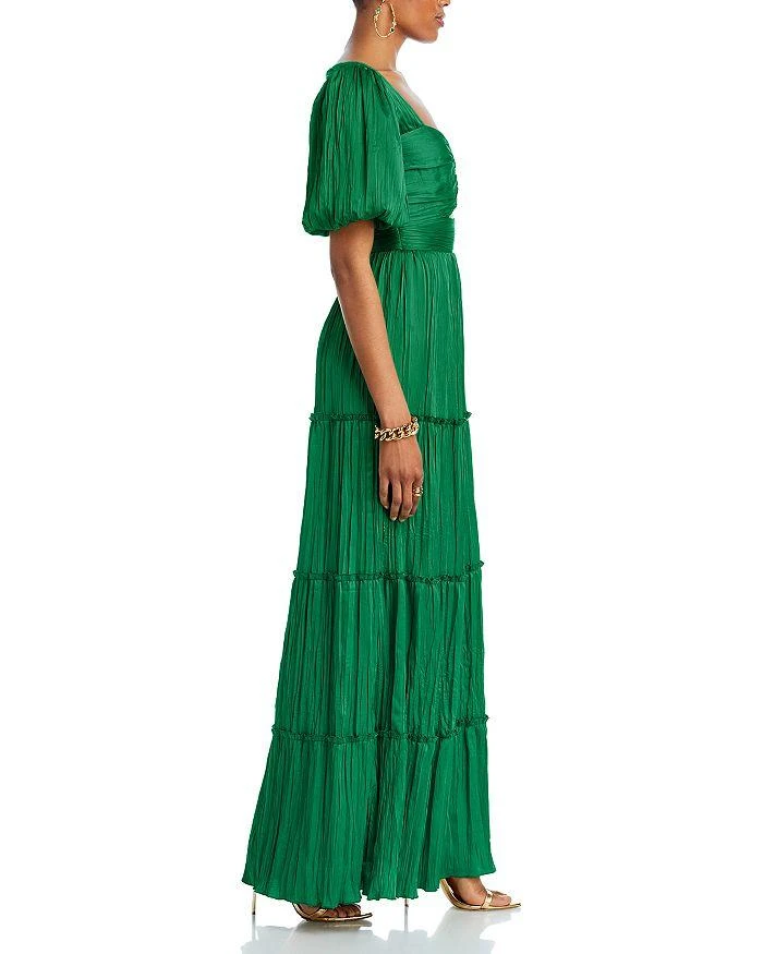 AQUA Pleated Cutout A Line Dress - Exclusive 5