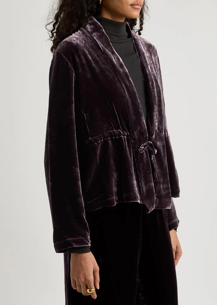 Eileen Fisher Velvet tie-front jacket 2