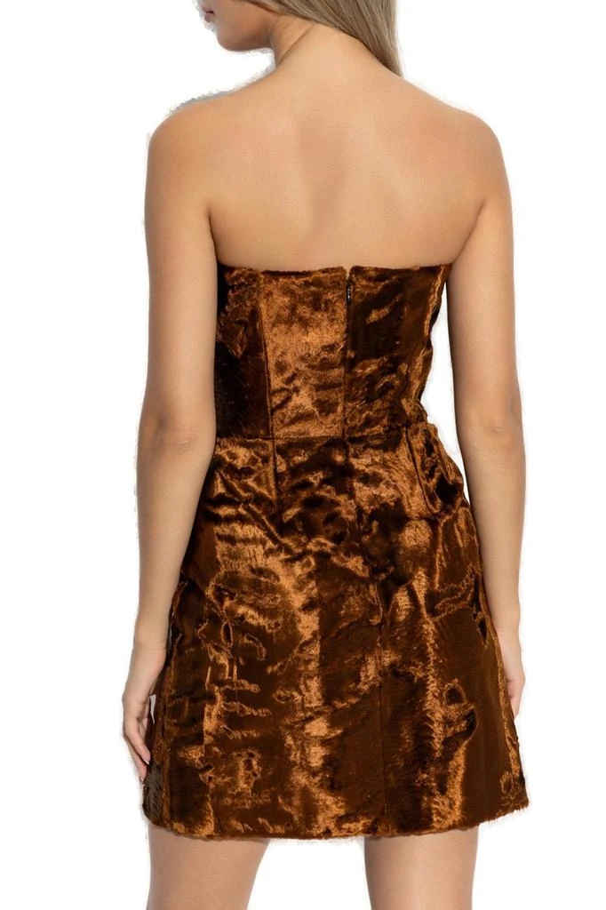 Alexander McQueen Alexander McQueen Strapless Mini Velvet Dress 3