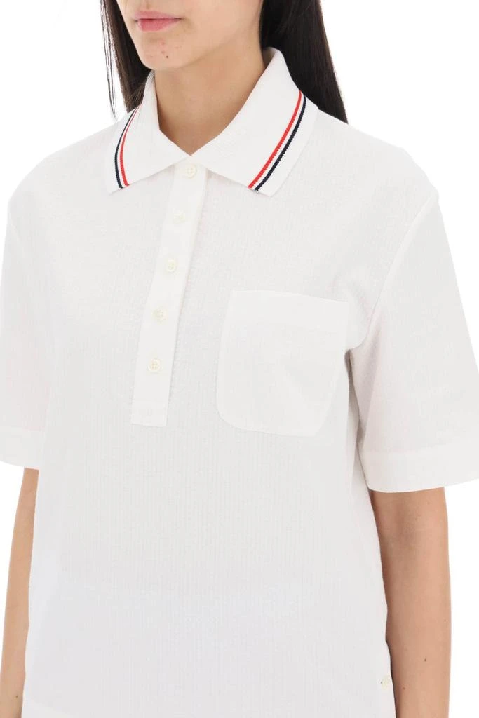 Thom Browne Thom browne seersucker polo shirt 4