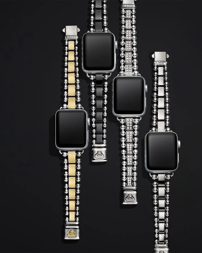 LAGOS Black Ceramic Smart Caviar Apple™ Watch Band, 38mm-42mm 8
