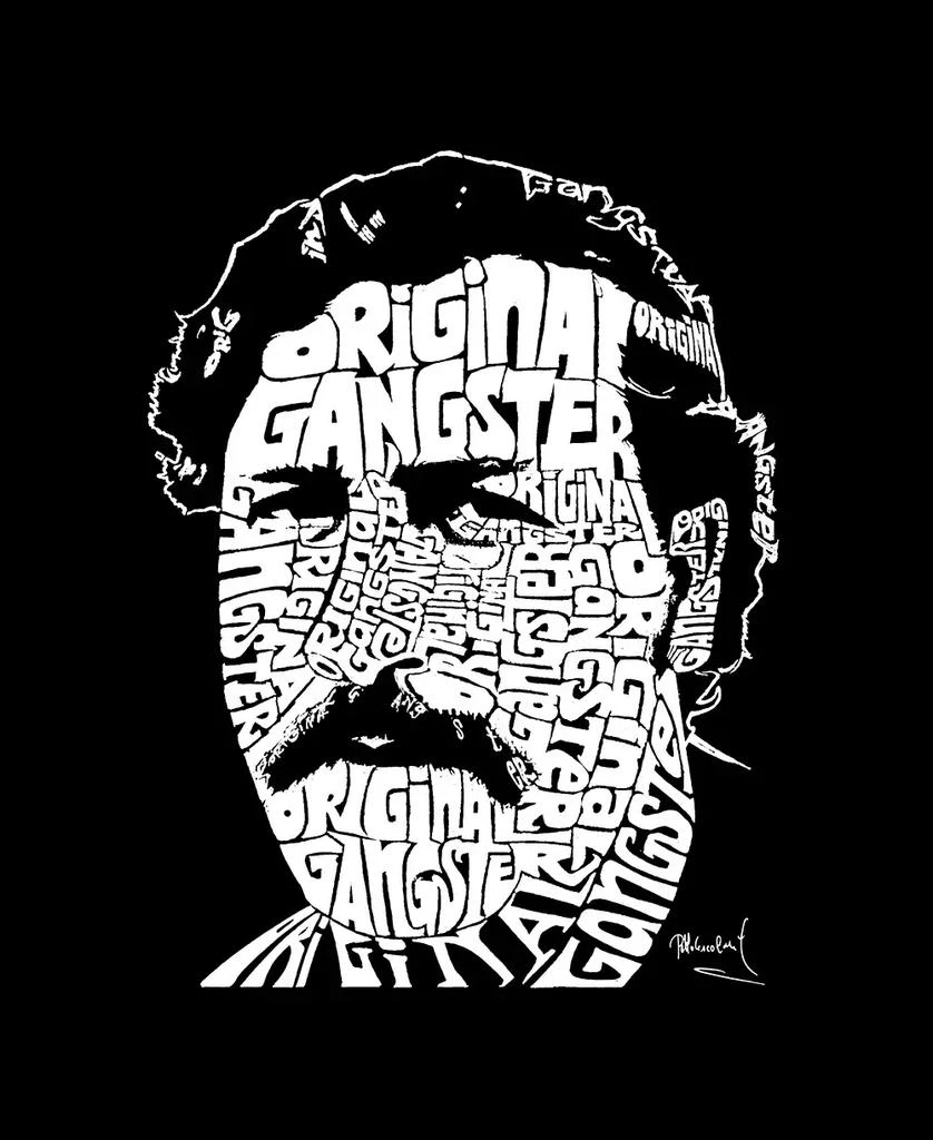 LA Pop Art Men's Premium Blend Word Art Pablo Escobar T-shirt 3
