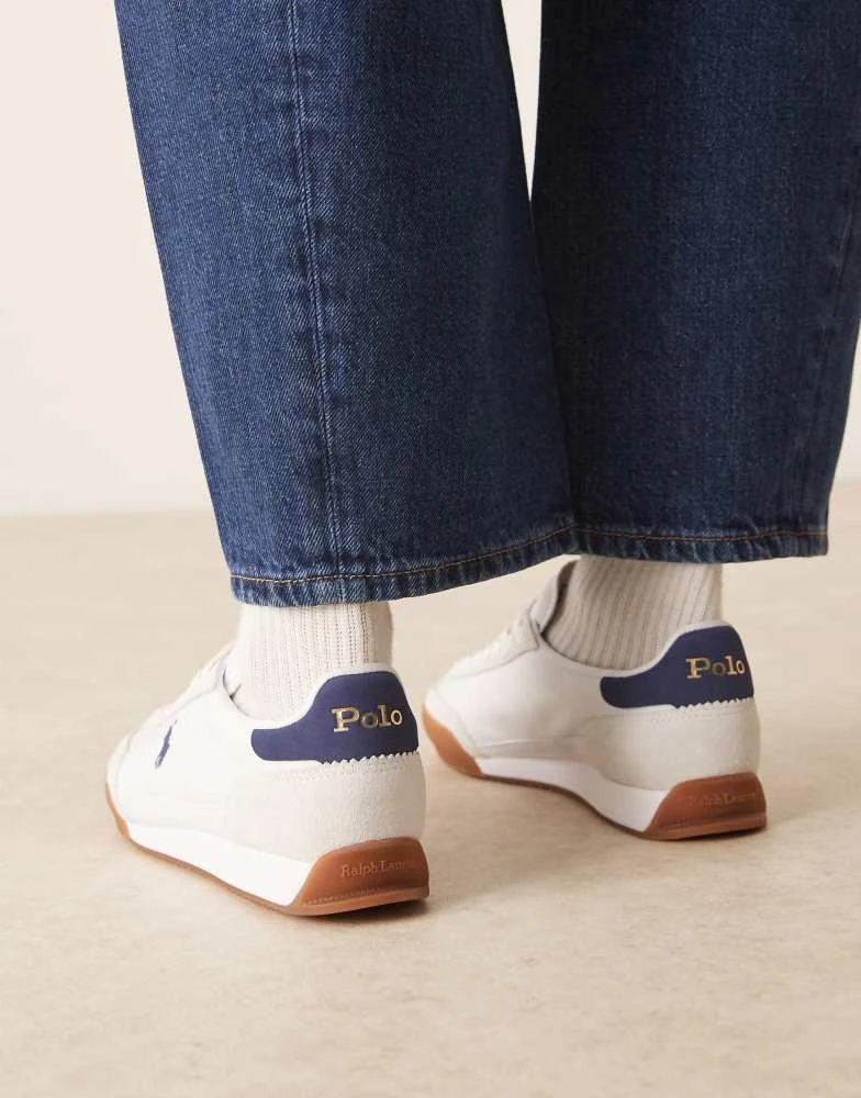 Ralph Lauren Polo Ralph Lauren Hester trainer in white with navy back tab and logo 5