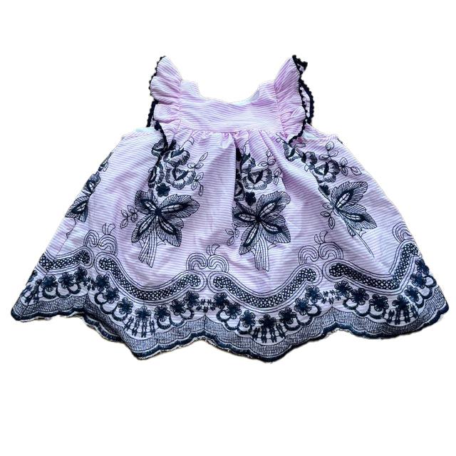 Pippa & Julie Girls Pink | Navy Dress
