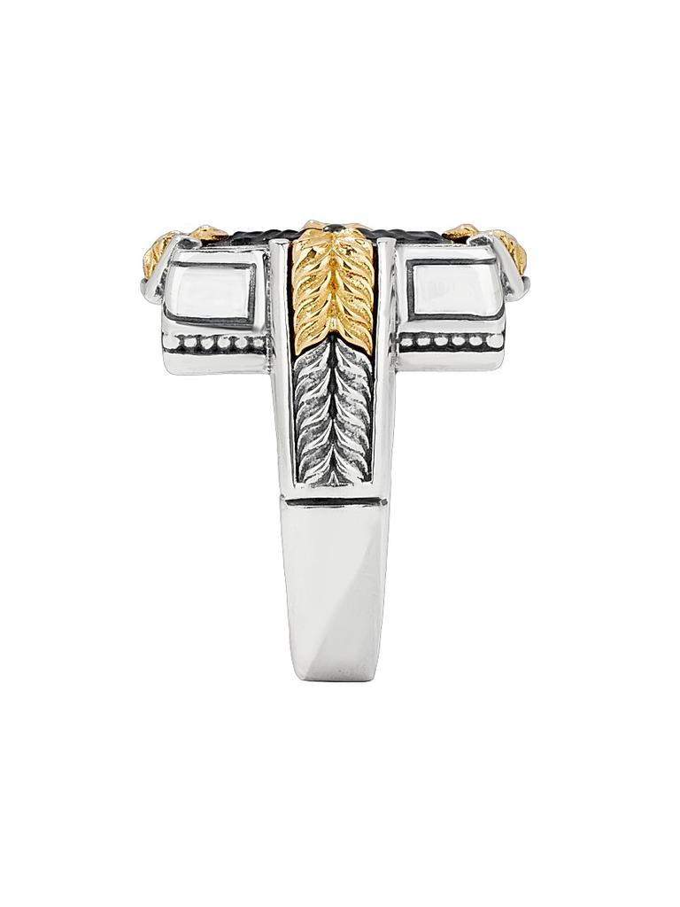 Konstantino Laconia Sterling Silver, 18K Yellow Gold & Onyx Ring