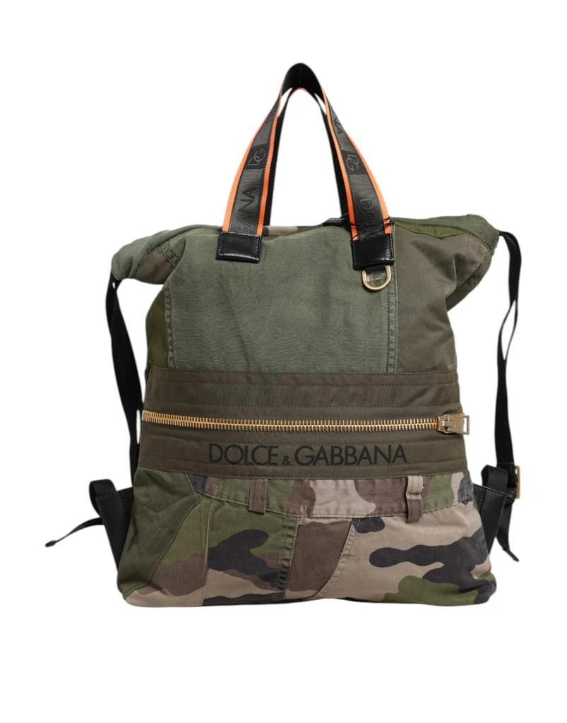 Dolce 
Gabbana Military Patchwork Rucksack Backpack Men
s Bag