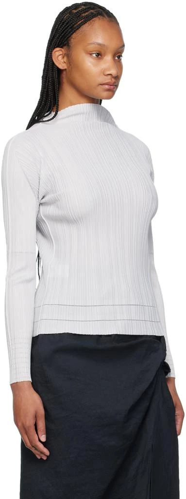 Pleats Please Gray Soft Pleats Turtleneck 2