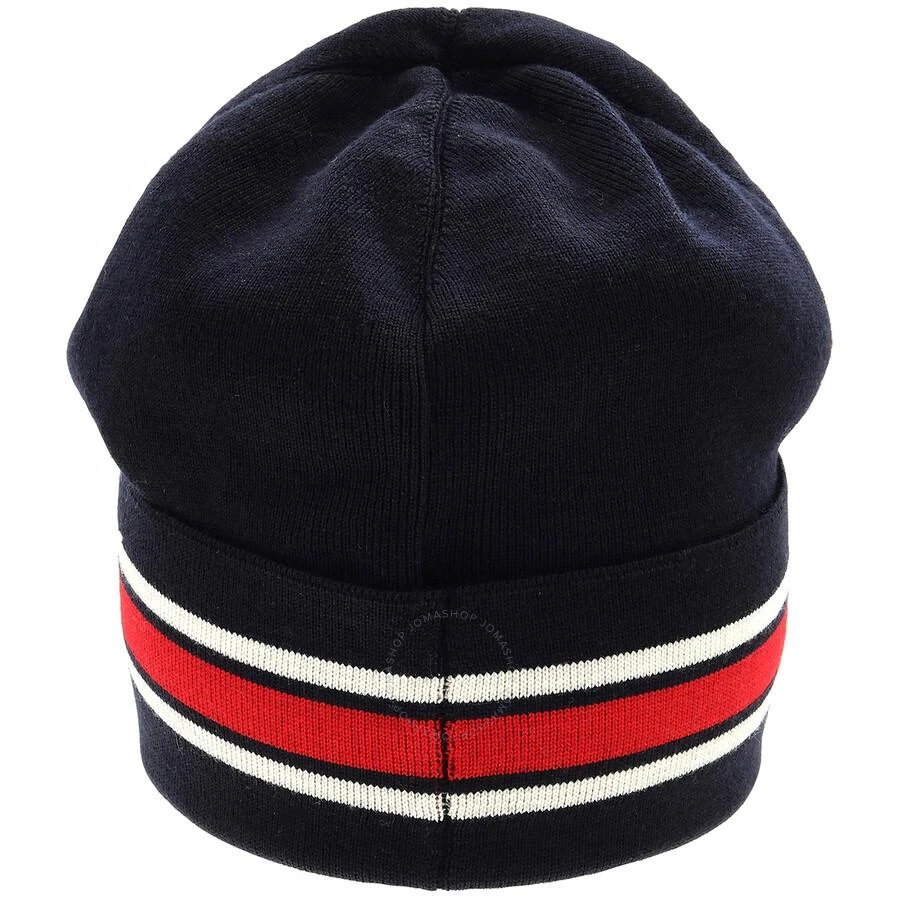 Moncler Navy Logo Knit Beanie Hat 3