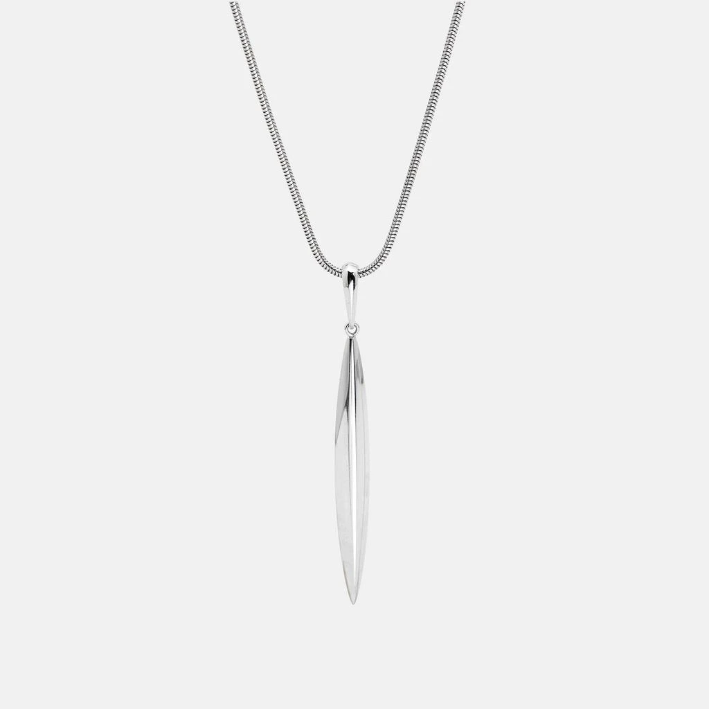 Tiffany & Co. Tiffany & Co. Feather Pendant 18k White Gold Snake Chain Pendant Necklace 1