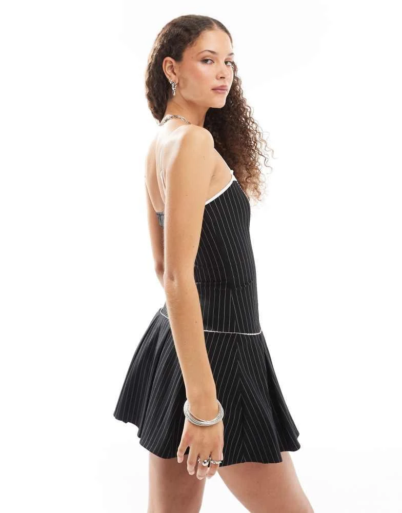 Daisy Street Daisy Street corset style pinstripe mini dress 4