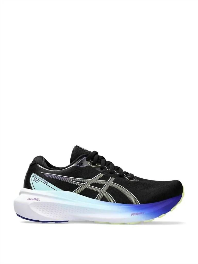 Asics Women's Gel Kayano 30 Running Shoes - B/medium Width In Black/glow Yellow 1