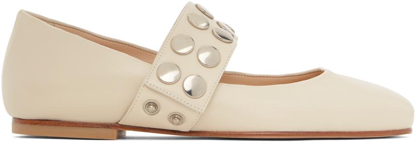 Molly Goddard SSENSE Exclusive Off-White Carla Ballerina Flats