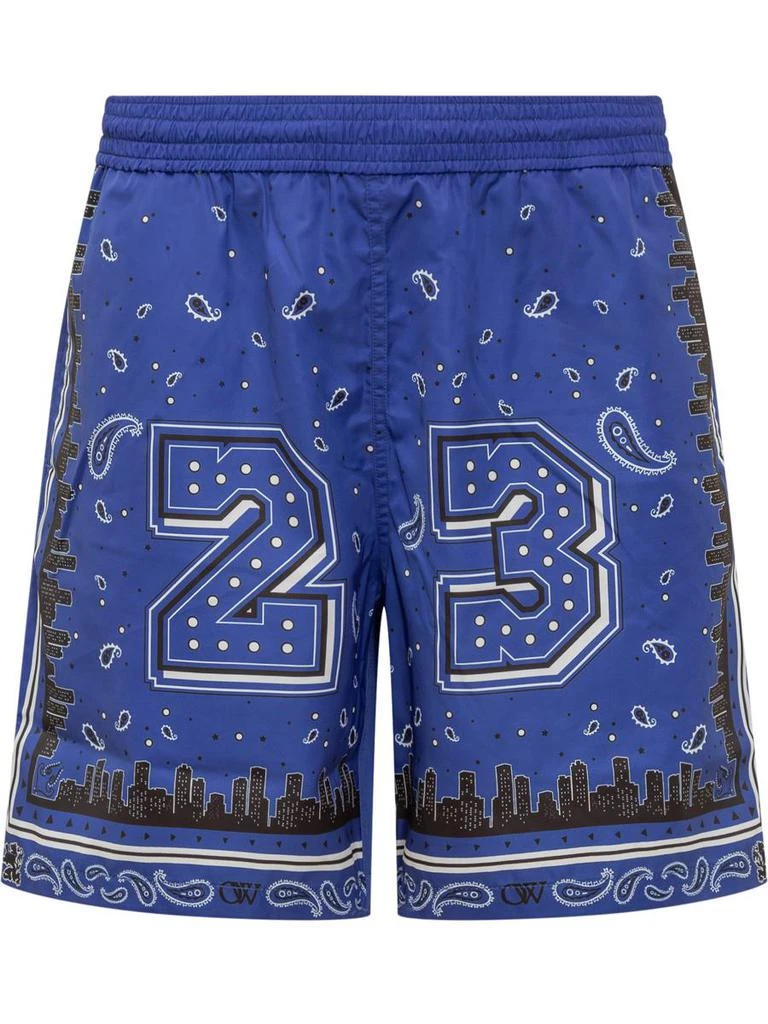 Off-White Off-White Beach Boxer Shorts With Bandana Pattern 1