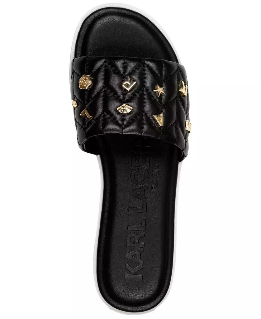 Karl Lagerfeld Paris Women
s Carenza Studded Slide Sandals 4
