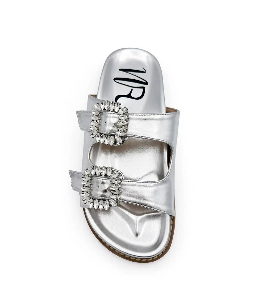 Not Rated Women's Stellar Rhinestone Buckle Slides 3