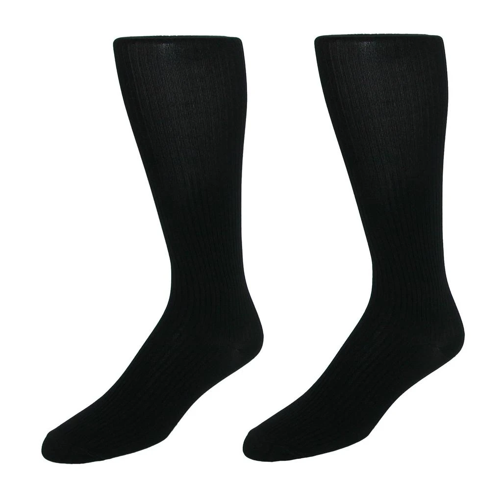 Jefferies Socks Men
s Microfiber Over the Calf Dress Socks (2 Pair Pack) 2