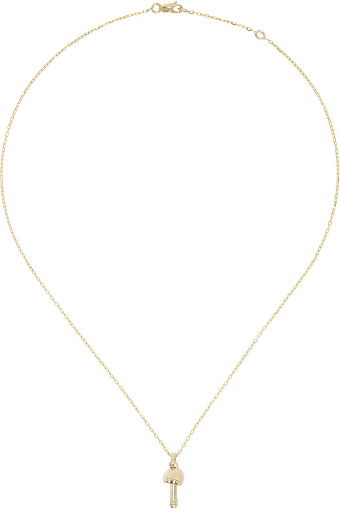 Bernard James Gold FUNGI Conica Single Charm Necklace