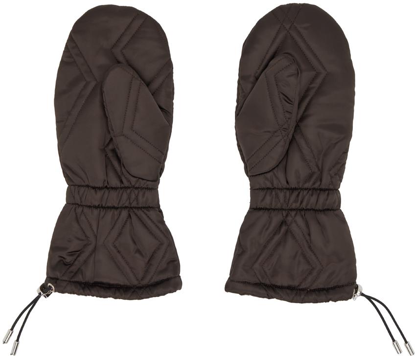CHOPOVA LOWENA Brown Puffer Gloves
