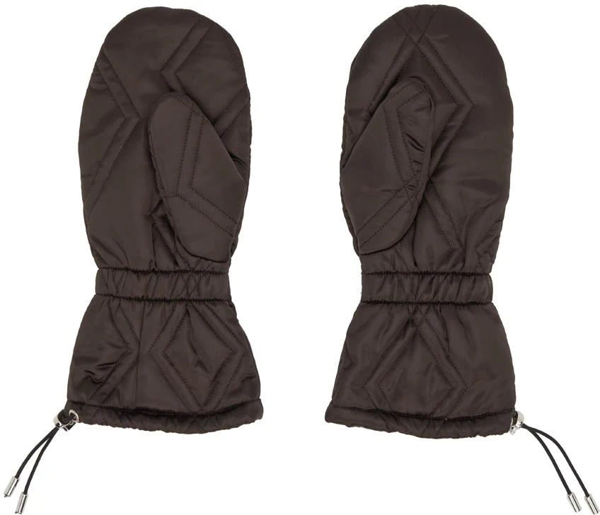 CHOPOVA LOWENA Brown Puffer Gloves 2