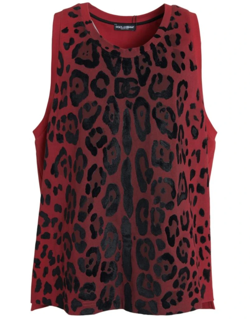 Dolce 
Gabbana Leopard Print Sleeveless Tank Men
s T-shirt