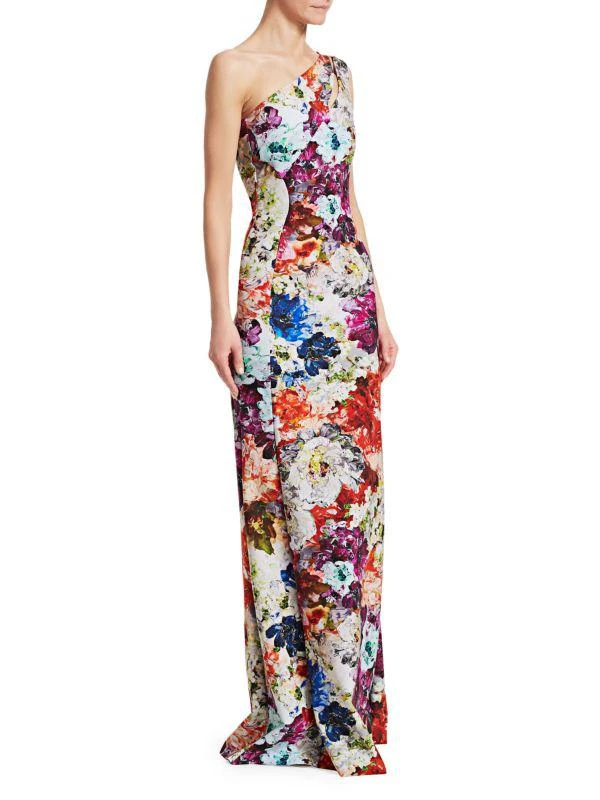 Chiara Boni Floral One-Shoulder Jersey Gown 3