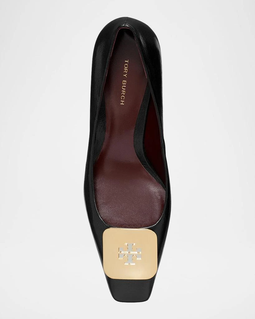 Tory Burch Georgia Leather Buckle Wedge Pumps 4
