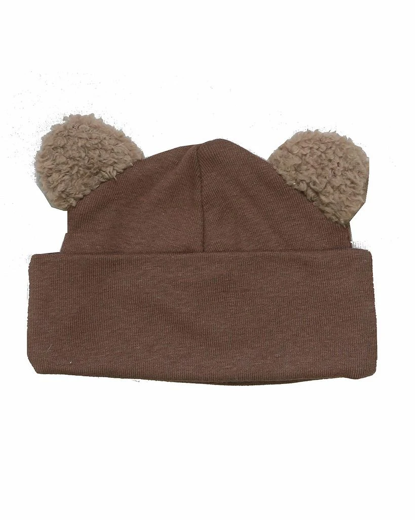 Haute Baby Boy
s Bear Contrast-Trim Cotton Gown w/ Hat, Size 0-3M 2