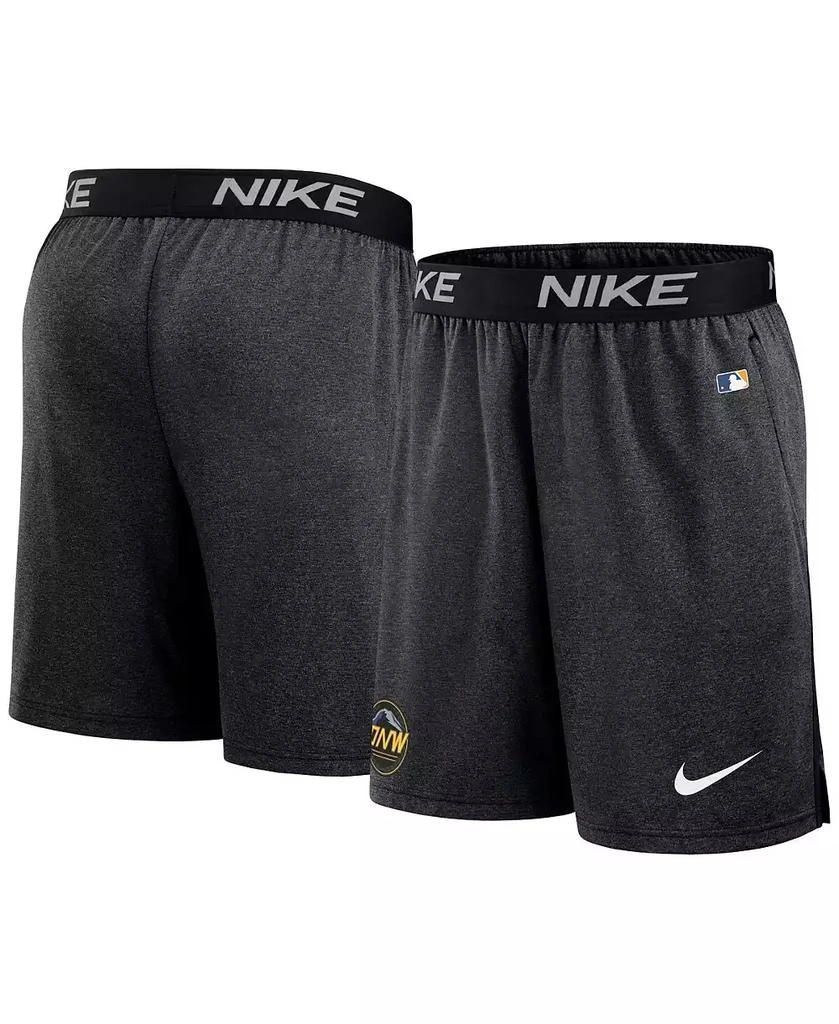 NIKE Men's Black Seattle Mariners City Connect Performance Practice Shorts 1