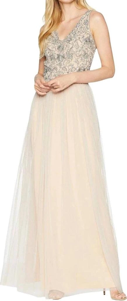 sachin and babi light blue dress Adrianna Papell Ruffle crepe halter gown - Dresses & Skirts