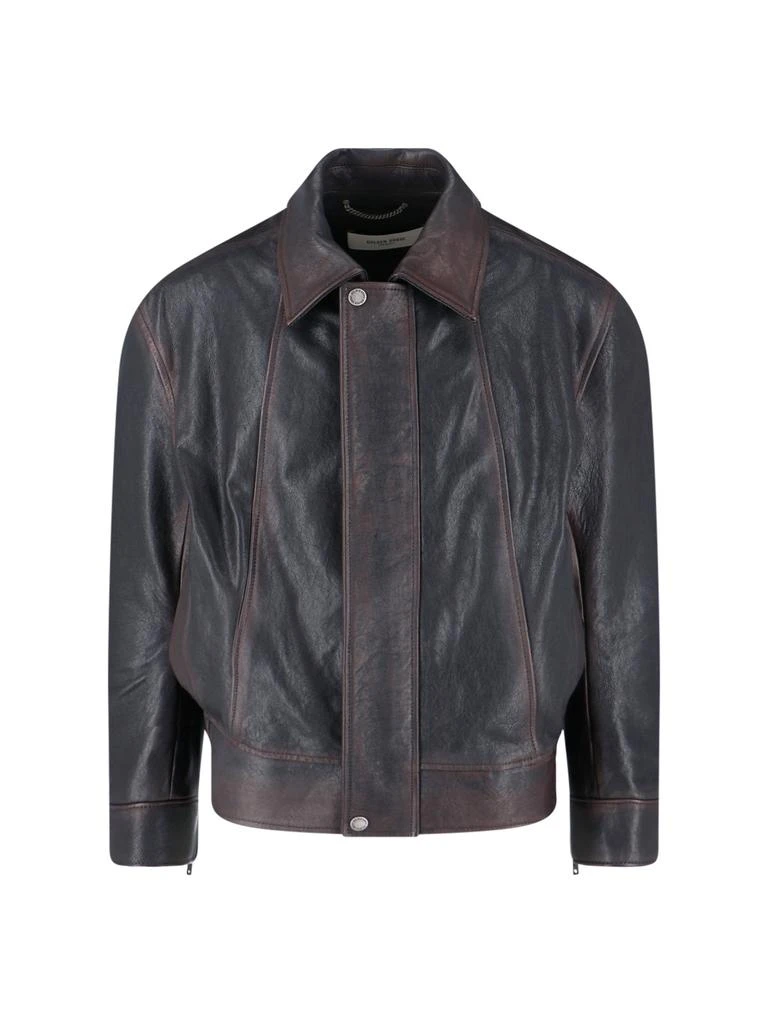 Golden Goose "Prince" Leather Jacket – Brown