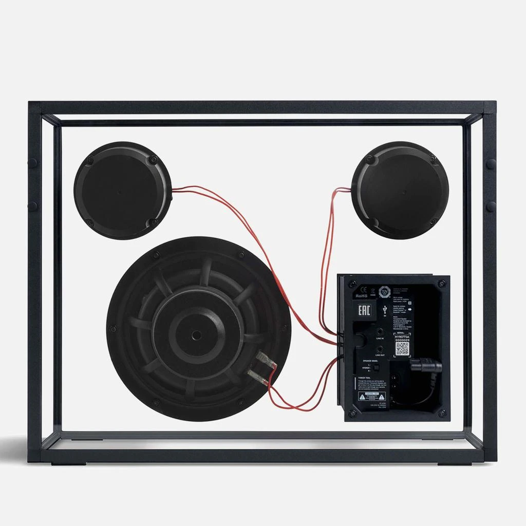 Transparent Large Speaker - Black and Red 2