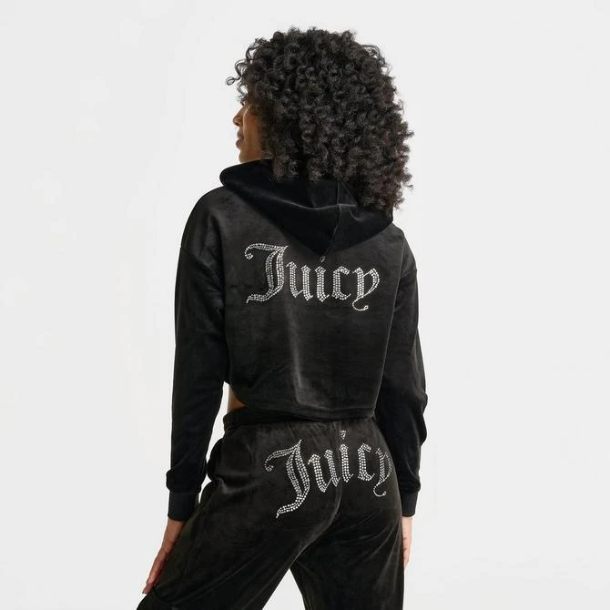 Juicy Couture Women's Juicy Couture Velour Cropped Hoodie 4