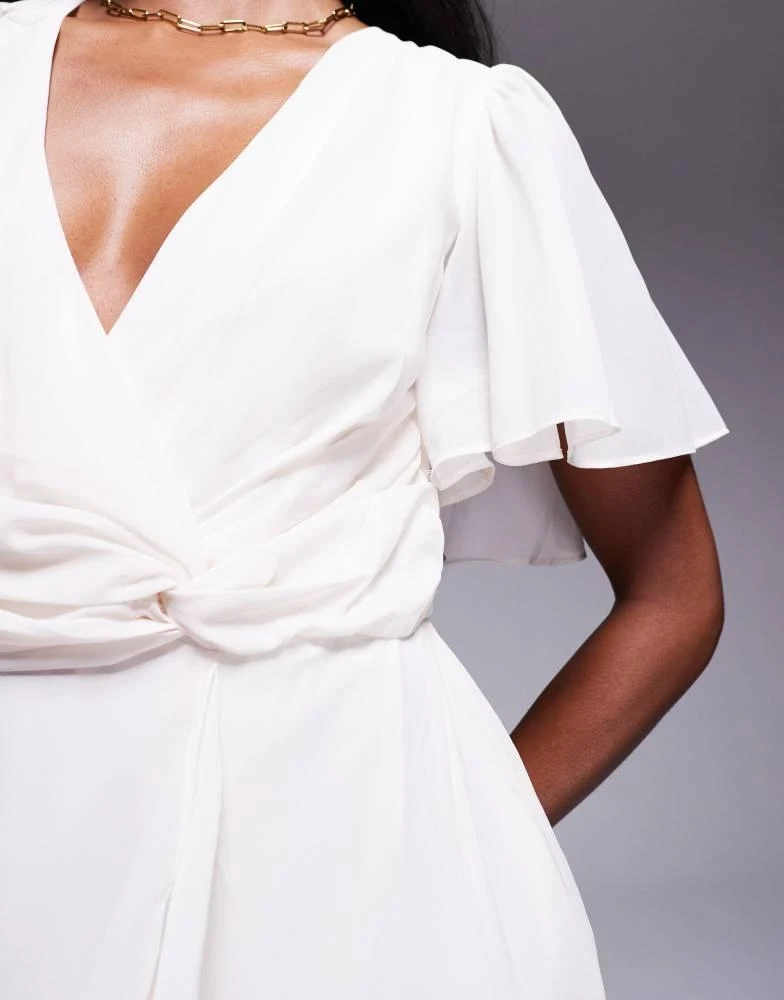 Anaya Anaya Ruffle Wrap Maxi Dress in ivory - Dresses & Skirts - Free  Shipping - BeyondStyle