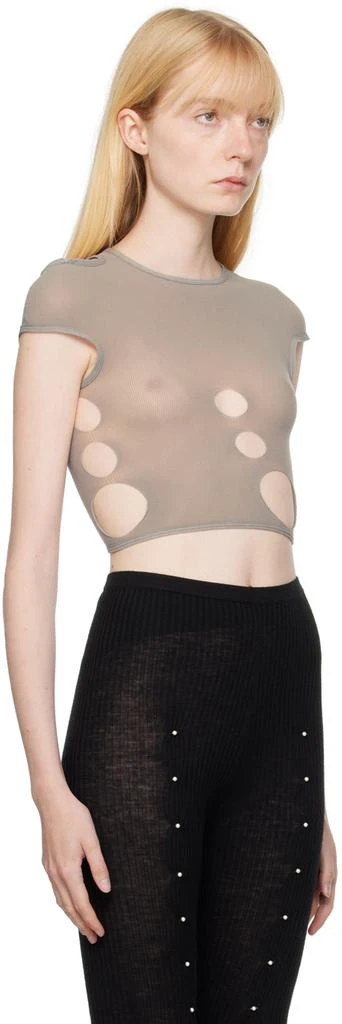 RUI Taupe Cutout T-Shirt 2