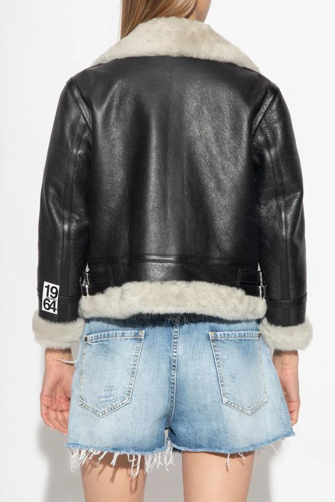 DSQUARED2 Shearling Jacket With Logo 2