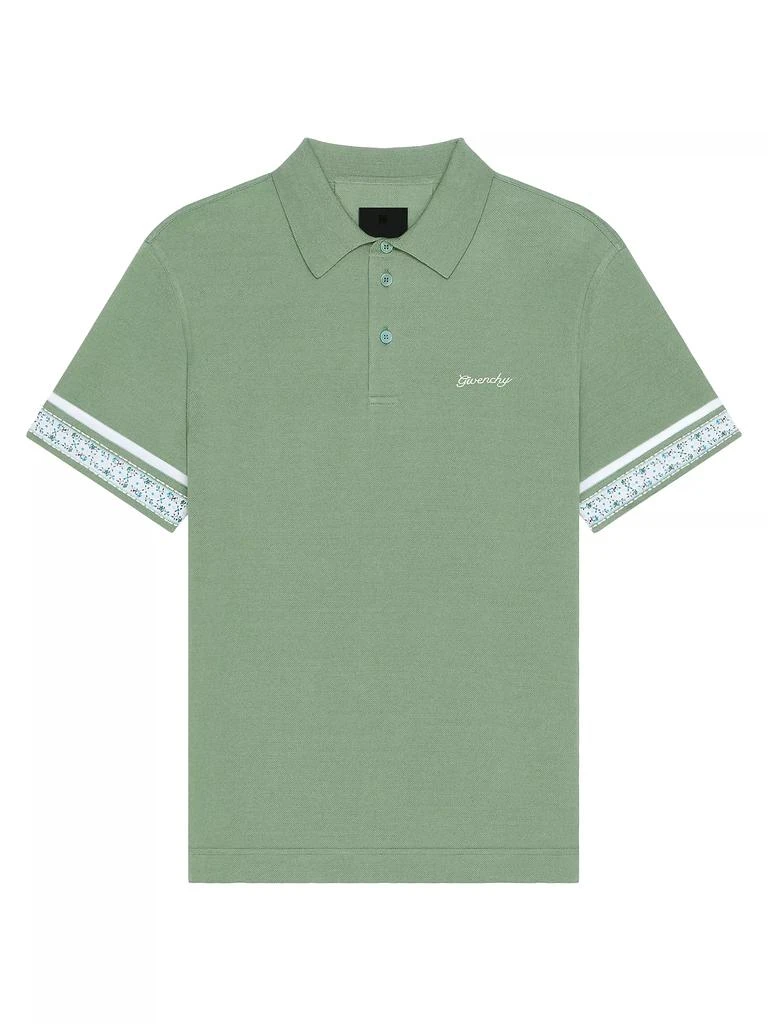 Givenchy Polo Shirt in Cotton with Floral Detail 1