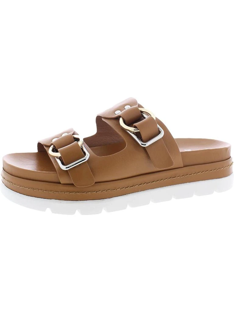 J/Slides BAHA Womens Leather Footbed Platform Sandals 13